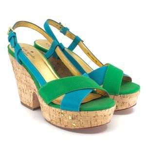 Kate Spade Penny Cork Wedge Heels
